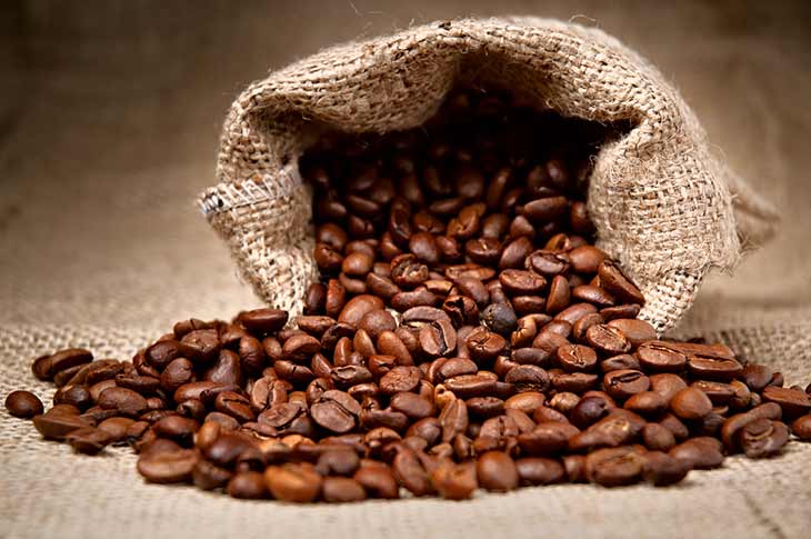 bag of coffee beans