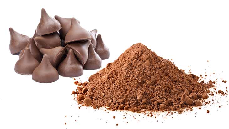 hot chocolate powder and chocolate drops