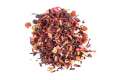pile of red herbal infusion tea leaves