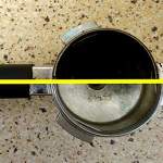 clean and dirty portafilter
