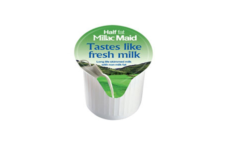 milac maid milk pot half fat green