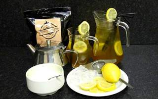 Mint and lemon iced tea.