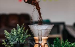 coffee-pour-into-filter-pour-over-ground-grounds-coffee-pollards-green-plants-hand